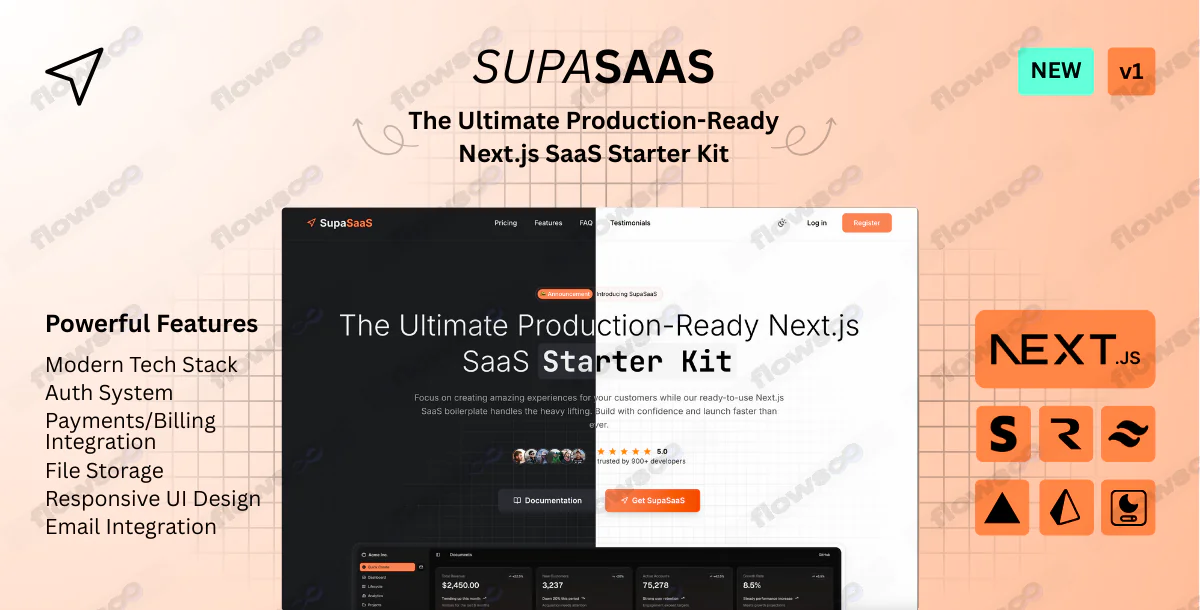 SupaSaaS - NextJS Starter Kit - PostgreSQL Stripe